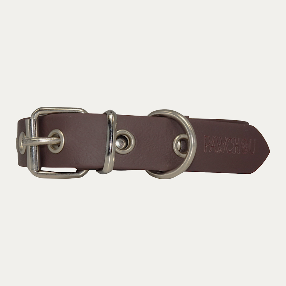 Ensemble Collier et Laisse Caramel